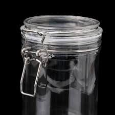 جار شیشه ای درب چفتی