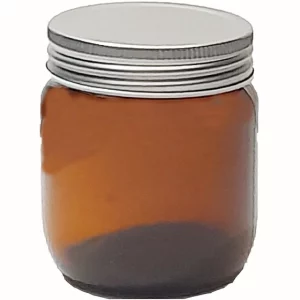 جار شیشه ای قهوه ای