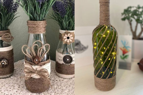 بطری شیشه ای برای گل